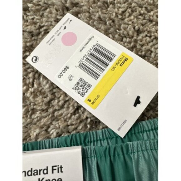 Nike Men's Club Flow Checkers Shorts Green Drawstring Size Small Active Pocket - Picture 5 of 14